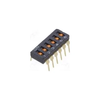 vypínač Přepínač DIP-SWITCH Počet sekcí 6 ON-OFF 0,025A/24VDC pol 2
