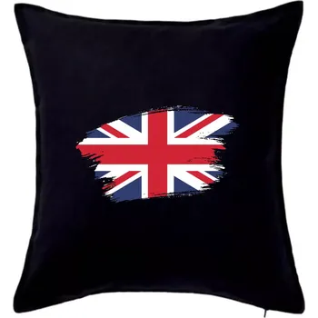 Polštář Britská vlajka roztrhaná - Polštář 50x50 - 50x50 - Pouze potah ( Černá )
