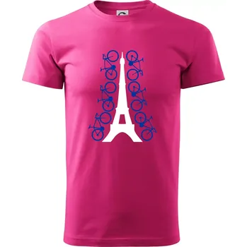 Pánská móda Cyclo Paris - Klasické pánské triko vyšší gramáže - L ( Purpurová )