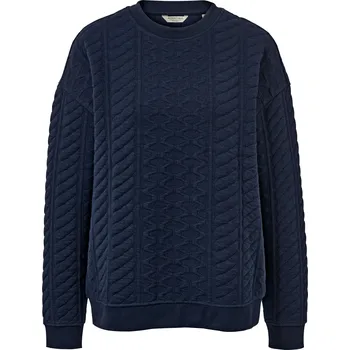 Dámská mikina 670848 - Tchibo - Mikina s copánkovým vzorem - pro ženy - vel. M 40/42 - barva: modrá/žakár