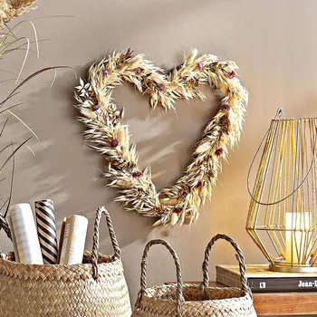 umělá květina Weltbild Nástěnná dekorace ze sušených květin Srdce 495665