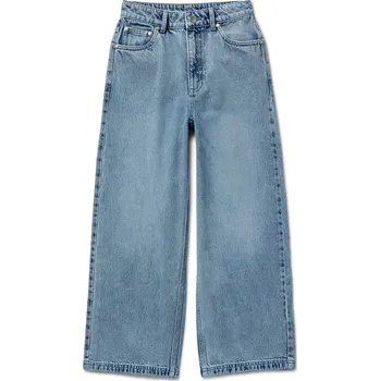 Dámské džíny 699110 - Tchibo - Dětské džíny s širokými nohavicemi – střih »Lena« - pro ženy - vel. 158 - barva: modrá