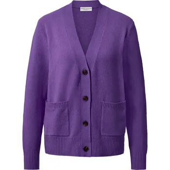 Dámský svetr 689354 - Tchibo - Pletený svetr s vlnou - pro ženy - vel. XL 48/50 - barva: fialová