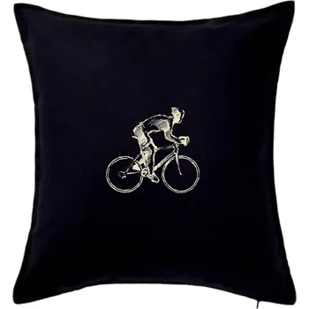 Polštář Cyklista silničkář - Polštář 50x50 - 50x50 - Pouze potah ( Černá )
