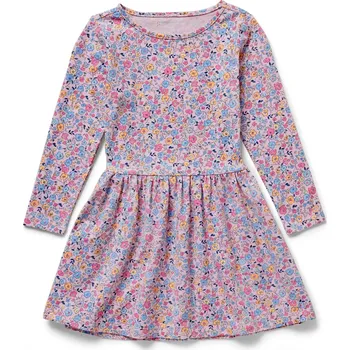 Dívčí šaty 696507 - Tchibo - Dívčí žerzejové šaty - pro dívky - vel. 86/92 - barva: růžová/květovaný