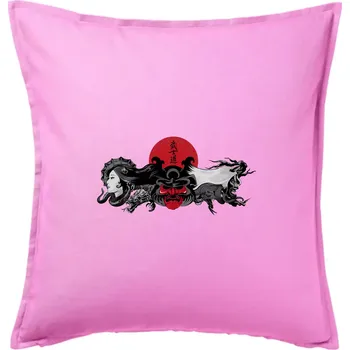 Polštář Japan devil - Polštář 50x50 - 50x50 - Pouze potah ( Růžová )