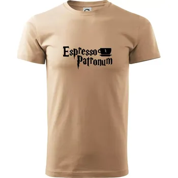 Pánské tričko Harry - Espresso Patronum - Klasické pánské triko vyšší gramáže - M ( Písková )