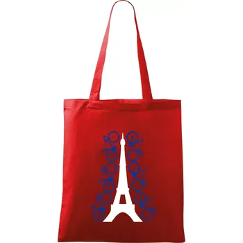 Nákupní taška Cyclo Paris - Taška bavlněná - 42 x 38 cm ( Červená )