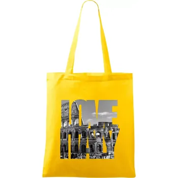 Love italy - colosseum - Taška bavlněná - 42 x 38 cm ( Žlutá )