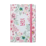 18měsíční týdenní diář - Lungo - B6 - Květy