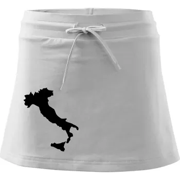 Dámská sukně Itálie obrys - Sportovní sukně - two in one - L ( Bílá )