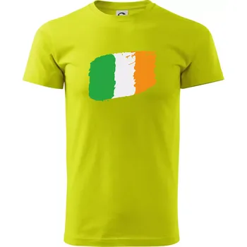 Pánské tričko Irská vlajka - Klasické pánské triko vyšší gramáže - XS ( Limetková )