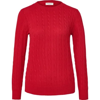 Dámský svetr 694286 - Tchibo - Svetr s copánkovým vzorem - pro ženy - vel. S 36/38 - barva: červená