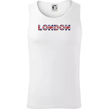Nápis London vlajka - Tílko pánské Core - S ( Bílá )