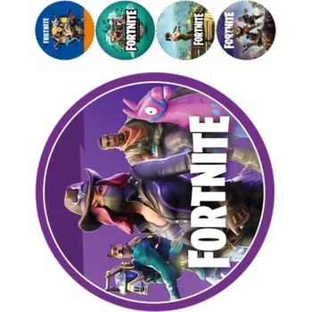 Jedlá dekorace na dort Fortnite č.7 - jedlý papír - Bez úprav / Jedlý papír / Bez decor gelu