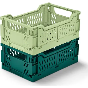 Úložný box 692230 - Tchibo - Skládací úložné boxy - barva: zelená