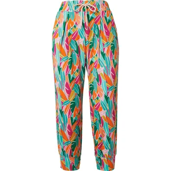 Dámské kalhoty 703061 - Tchibo - 3/4 žerzejové kalhoty - pro ženy - vel. XL 48/50 - barva: zelená/s potiskem