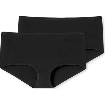 Kalhotky 701704 - Bokové kalhotky s biobavlnou Schiesser - pro ženy - vel. 42 - barva: černá