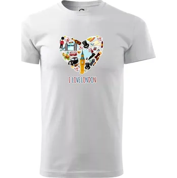 Pánské tričko London turistic - Triko extra velké (5-8XL) - 6XL ( Bílá )