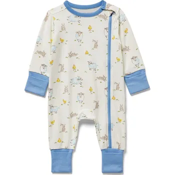 Dámské pyžamo 696634 - Tchibo - Pyžamo pro miminka - pro ženy - vel. 98/104 - barva: modrá/s potiskem