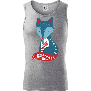 Folklor - liška samostatná - Tílko pánské Core - L ( Tmavě šedý melír )