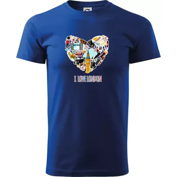 Pánské tričko London turistic - Triko extra velké (5-8XL) - 8XL ( Královská modrá )