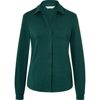 Pánské tričko 689238 - Tchibo - Halenkové triko s knoflíkovou légou - pro ženy - vel. XL 48/50 - barva: zelená