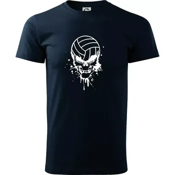 Volejbal lebka splash - Triko extra velké (5-8XL) - 7XL ( Námořní modrá (velmi tmavá - téměř černá) )