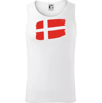 Dánsko vlajka - Tílko pánské Core - XL ( Bílá )