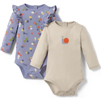 656637 - Tchibo - Kojenecká body - pro miminko - vel. 62/68 - barva: béžová/s potiskem