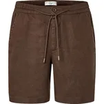 677395 - Tchibo - Lněné šortky - pro muže - vel. XXL 60/62 - barva: hnědá