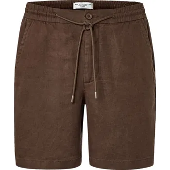 Dámské kraťasy 677395 - Tchibo - Lněné šortky - pro muže - vel. XXL 60/62 - barva: hnědá