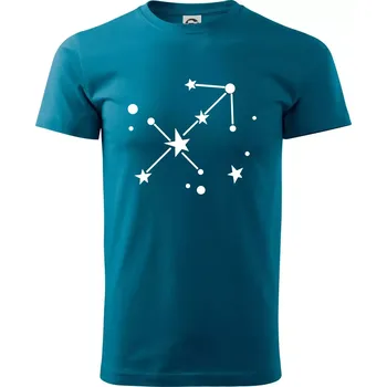 Souhvězdí - Sagittarius - Střelec - Klasické pánské triko vyšší gramáže - XS ( Petrolejová )