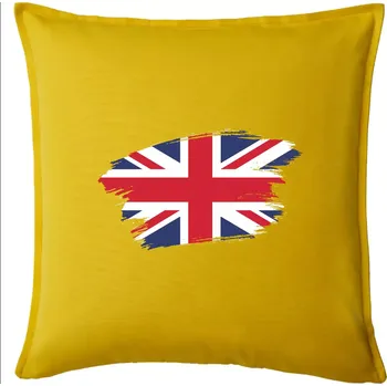 Polštář Britská vlajka roztrhaná - Polštář 50x50 - 50x50 - Pouze potah ( Žlutá )