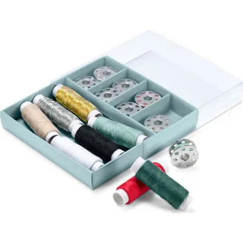 Nit 618679 - Tchibo - Sada šicích nití - barva: modrá