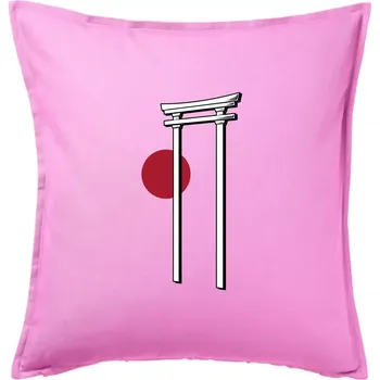 Polštář Japan culture - architektura - Polštář 50x50 - 50x50 - Pouze potah ( Růžová )