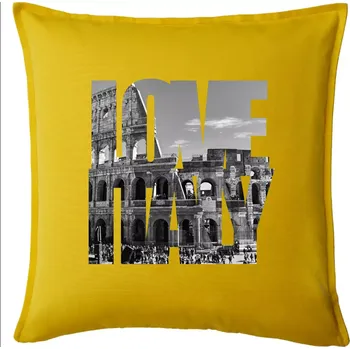 Polštář Love italy - colosseum - Polštář 50x50 - 50x50 - Pouze potah ( Žlutá )