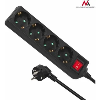Prodlužovací kabel Maclean prodlužovací kabel 4 zásuvky 3 m černý (MCE196)