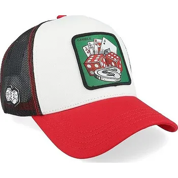 Kšiltovka kšiltovka Capslab Premium Trucker - Gamble/White/Red/Black one size
