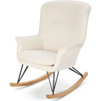 Křeslo 688817 - Tchibo - Houpací křeslo s látkou buklé - barva: bílá