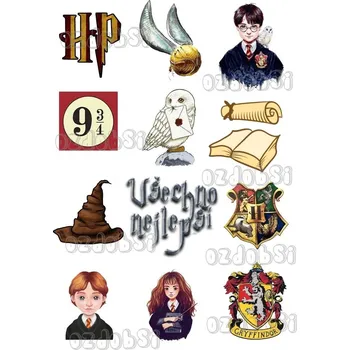 Jedlá dekorace na dort Harry Potter č.5 - jedlý papír - Bez úprav / Jedlý papír / Bez decor gelu