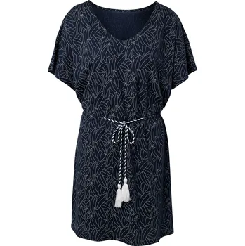 Dámská tunika 705699 - Tchibo - Plážová tunika - pro ženy - vel. S/M - barva: modrá/s potiskem