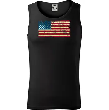 Pánské termoprádlo Americká vlajka stará - Tílko pánské Core - XL ( Černá )