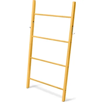Věšák 651588 - Tchibo - Dřevěný žebřík s háčky - barva: žlutá