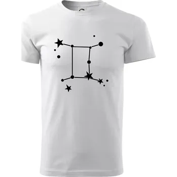 Souhvězdí - Gemini - Blíženci - Triko extra velké (5-8XL) - 7XL ( Bílá )