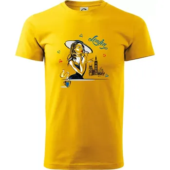 Fashion model London - Triko extra velké (5-8XL) - 8XL ( Žlutá )