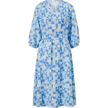 Dámské oblečení 659326 - Tchibo - Tkané šaty s potiskem - pro ženy - vel. 46 - barva: modrá/s potiskem