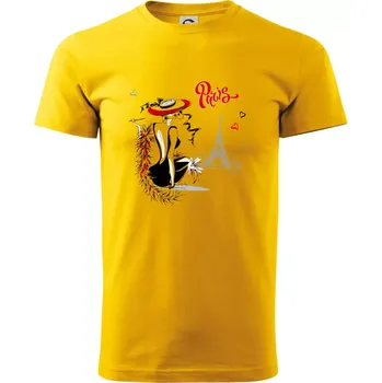 Pánské tričko Fashion model Paris - Triko extra velké (5-8XL) - 8XL ( Žlutá )