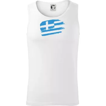 Řecko vlajka - Tílko pánské Core - M ( Bílá )