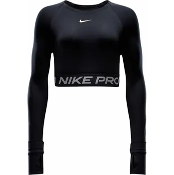 Dámské tričko Dámské funkční tričko s dlouhým rukávem Nike PRO DF 365 CROP LS W černé FV5484-010 - XXL | UK 13 | US 14